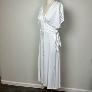 Forever 21 White Button Front Dress